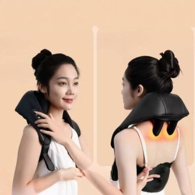 Массажер аккумуляторный согревающий для шеи Neck Massage Черный