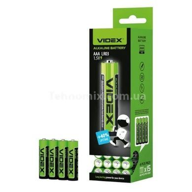 Набор батареек 4шт ААА VIDEX LR03/AAA alkaline