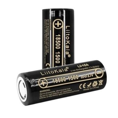 Змінний акумулятор 18500 1500mah LiitoKala Lii-18A Чорний
