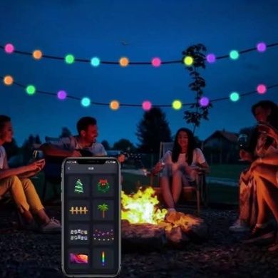 Гирлянда Матовый шарик 10м с приложением APP Bluetooth USB + пульт SFK-03