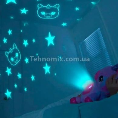 Детская плюшевая игрушка Star Belly Единорог ночник-проектор звёздного неба Розовый