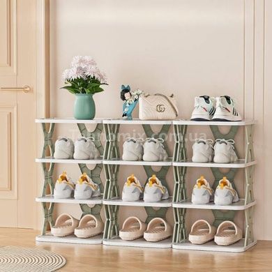 Полка для обуви и вещей на 3 яруса Shoe rack Серая