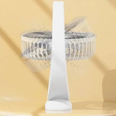 Вентилятор настольный аккумуляторный с подсветкой LED RGB, TYPE-C VU-04/JKJ-103 Белый