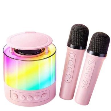 Колонка портативна з 2 караоке мікрофонами Bluetooth LED К19