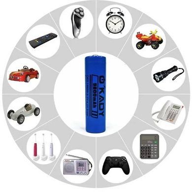 Аккумулятор Li-ion 18650 Голубой