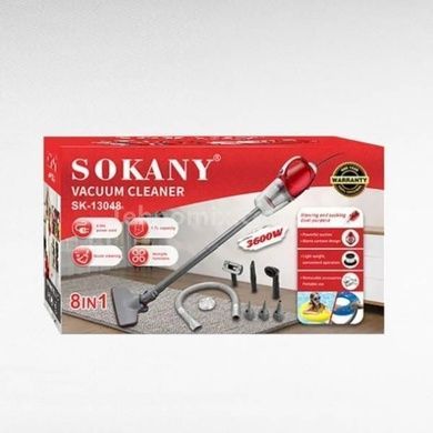 Пилосос ручний провідний з НЕРА-фільтром 3600Вт Sokany SK-13048 Червоний