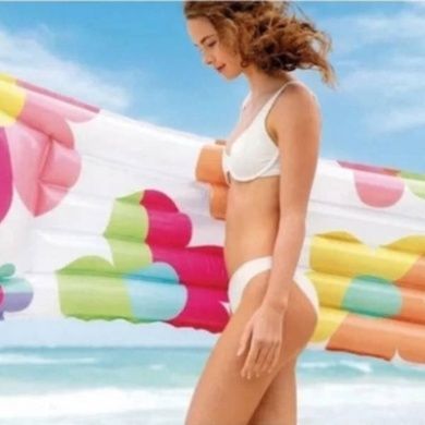 Матрас надувной 183*69см Intex 59720 EU Белый с цветами