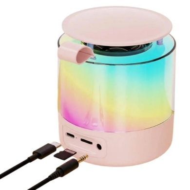 Колонка портативна з 2 караоке мікрофонами Bluetooth LED К19