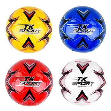 Мяч футбольный с резиновым баллоном внутри 330-350гр PVC C 44455 TK Sport Синий