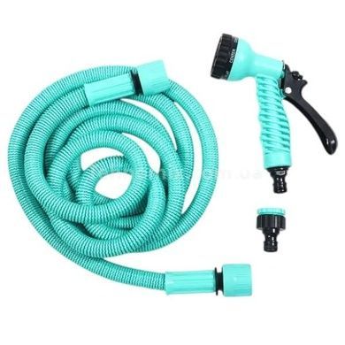 Шланг поливальний 15м, що розтягується з насадкою для поливу EXPANDABLE GARDEN HOSE K-50FT Бірюзовий