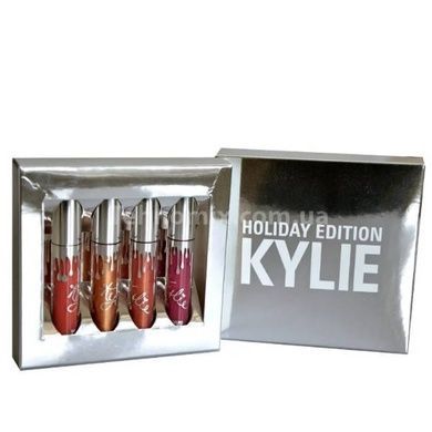 Набір рідких помад 4 шт KYLIE HOLIDAY EDITION LIP KIT