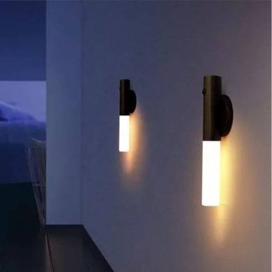 Лампа беспроводная настенная с датчиком движения Induction lamp Дерево