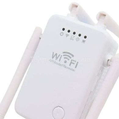 Усилитель сигнала Wi-Fi репитер 300 Mbps на 4 антенны U9 Белый