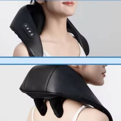 Массажер аккумуляторный согревающий для шеи Neck Massage Черный