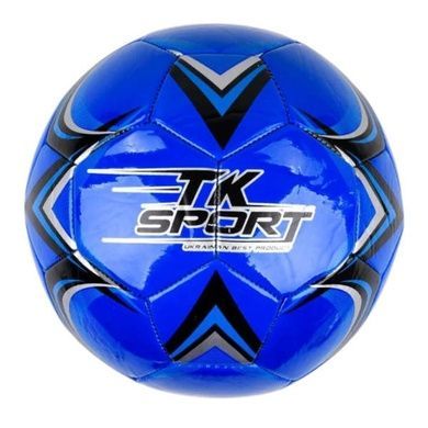 Мяч футбольный с резиновым баллоном внутри 330-350гр PVC C 44455 TK Sport Синий