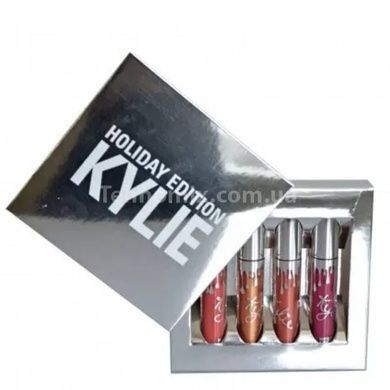 Набір рідких помад 4 шт KYLIE HOLIDAY EDITION LIP KIT