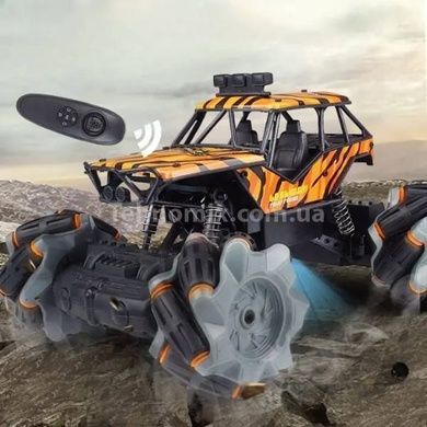 Джип перевертыш радиоуправляемый 4WD с Toy car 3855 Черный с желтым