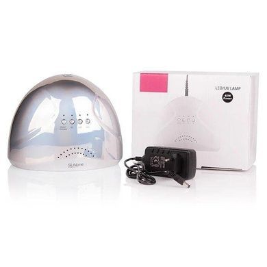 Гибридная лампа Sun One для сушки ногтей UV/LED 48w, Зеркально Серая