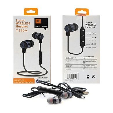 Навушники вакуумні з мікрофоном MDR T180A + BT Чорний