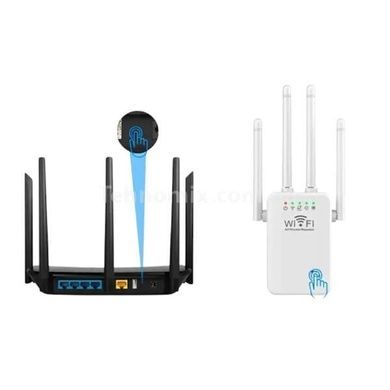 Усилитель сигнала Wi-Fi репитер 300 Mbps на 4 антенны U9 Белый