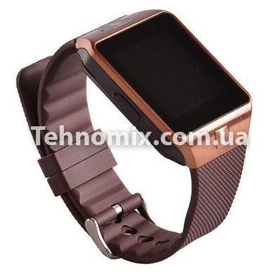Умные часы Smart Watch DZ09 Коричневые с золотом