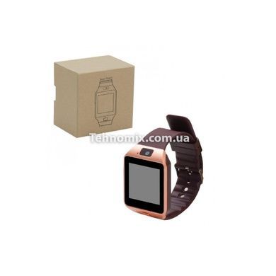 Умные часы Smart Watch DZ09 Коричневые с золотом