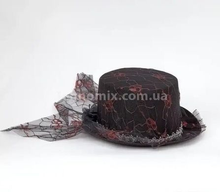 Цилиндр Halloween с вуалью