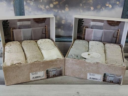 Полотенца с вышивкой Pupilla Bernini 40х60 набор 3шт