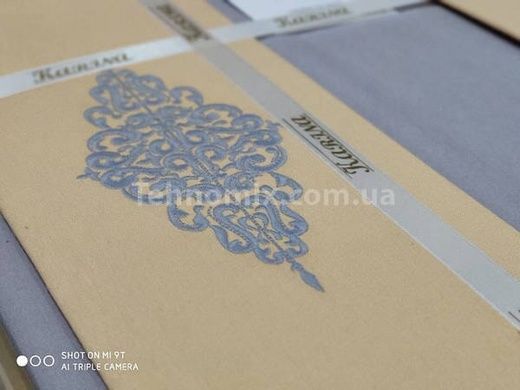 Постельное белье с вышивкой Karina Sari gri Ранфорс Хлопок Евро размер