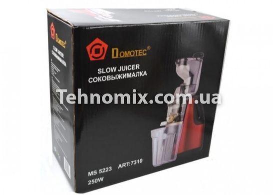 Шнекова соковижималка Domotec MS-5223 червона