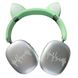 Беспроводные Bluetooth наушники с кошачьими ушками LED SP-20A Зеленые