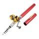 Складная мини удочка 97 см Fishing Rod In Pen Case Red
