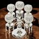Подсвечник металлический на 5 свечей Mini Crystal Серебристый