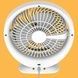 Вентилятор настольный аккумуляторный с подсветкой LED RGB, TYPE-C VU-04/JKJ-103 Белый