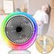 Вентилятор настольный аккумуляторный с подсветкой LED RGB, TYPE-C VU-04/JKJ-103 Белый