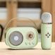 Караоке з мікрофоном на акумуляторі Ретро Bluetooth Зелений