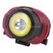 Фонарь налобный на батарейках 1802-COB+LED Черный с красным