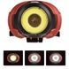 Фонарь налобный на батарейках 1802-COB+LED Черный с красным