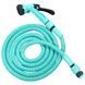 Шланг поливальний 15м, що розтягується з насадкою для поливу EXPANDABLE GARDEN HOSE K-50FT Бірюзовий