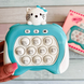Игрушка антистресс электронная Pop It Pro на английском Hello Kitty Бирюзовая