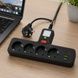 Сетевой фильтр-разветвитель 4*220V, 2*USB, 1*PD Type-C PNS-04 Черный