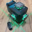 Лазерный уровень нивелир аккмуляторный с магнитной подставкой 4D Черный с голубым