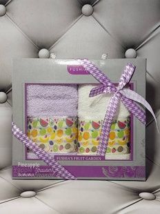 Рушники кухонні Fushia Frukt 30х50см Махра набір 2шт