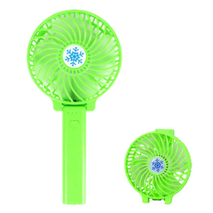 Ручной вентилятор на подставке fan 2 (складная ручка) - зеленый