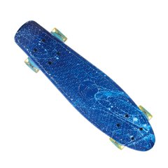 Скейт Пенні борд Best Board 24, колеса PU Сяючі Блакитний лід (одностороннє забарвлення)
