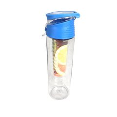 Бутылка для воды Fruit Bottle с контейнером для фруктов 800 мл Синяя