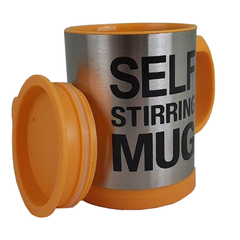 Кружка мішалка Self Stirring mug Чашка автоматична Помаранчева