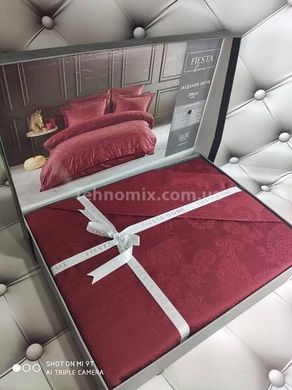 Постельное белье Fiesta Stella bordo Жаккард Хлопок Евро размер (4 наволочки)