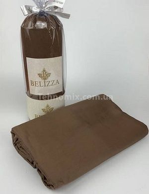 Простынь Belizza Duz kahve 240х260см Сатин