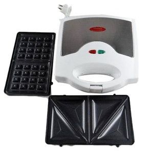 Сендвичниця, вафельниця, бутербродниця 3 в 1 Wimpex WX-1057 750W Біла